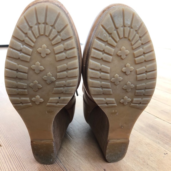 Lucky Brand Norice cognac Leather Wedge Ankle Boot - Picture 6 of 9